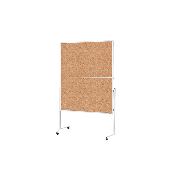 4013695030258 - Moderationstafel 2111324 120x150cm Kork + Kork (beidseitig) pinnbar mit Rollen braun + braun 4013695030258 Magnetoplan