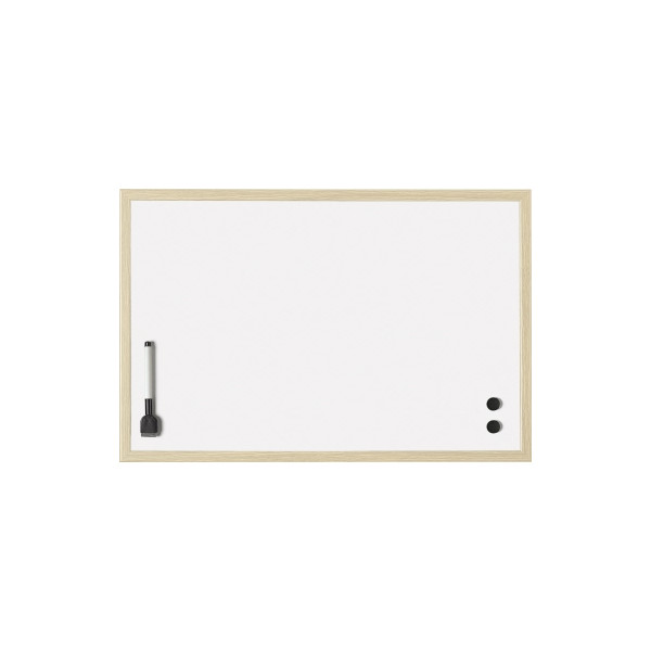 4013695032702 - Whiteboard ® Maße der Oberfläche 40 x 30 cm (b x h) Tafel magnethaftend nicht beidseitig beschreibbar inkl Marker 2 Magnete Stahl lackiert weiß