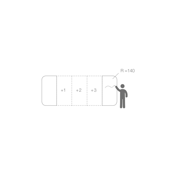 4013695061757 -  magnetoplan Whiteboard InfinityWall X Set 1041500 490x198cm 5Paneele 4013695061757 Magnetoplan Holtz 1041500