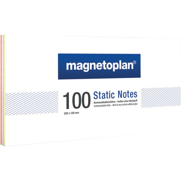 4013695063904 - Notes Static 200 x 100 mm haftend durch statische Aufladung sortiert in weiß gelb grün rosa orange 4013695063904 Magnetopl