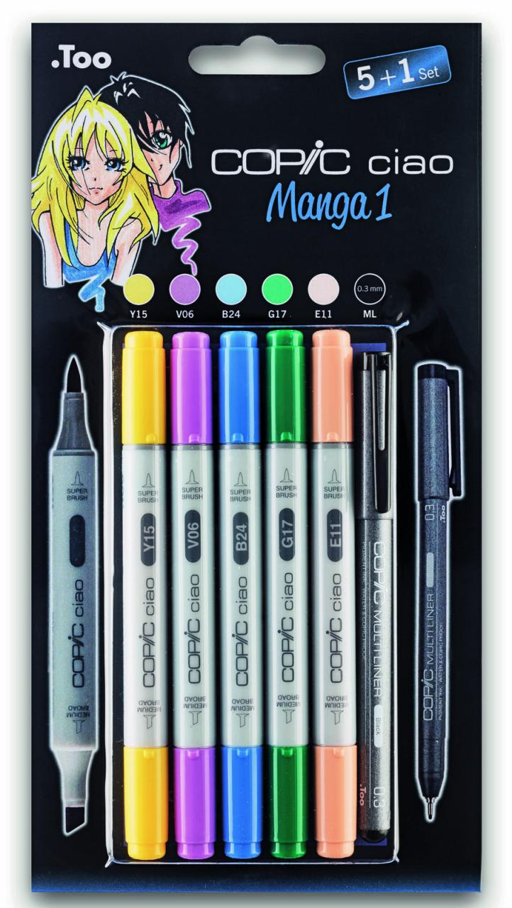 4013695261409 - COPIC Marker ciao 5+1 Set Manga 1 Der Marker zum Layouten Skizzieren und Illustrieren (22075 556)