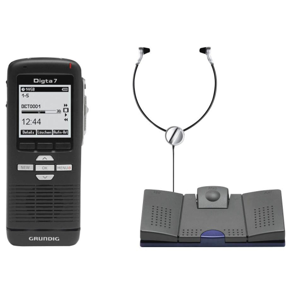 4013835534844 - GRUNDIG Digta 7 Starter Kit mit DigtaSoft One digitales Diktiergerät-Set 2 GB
