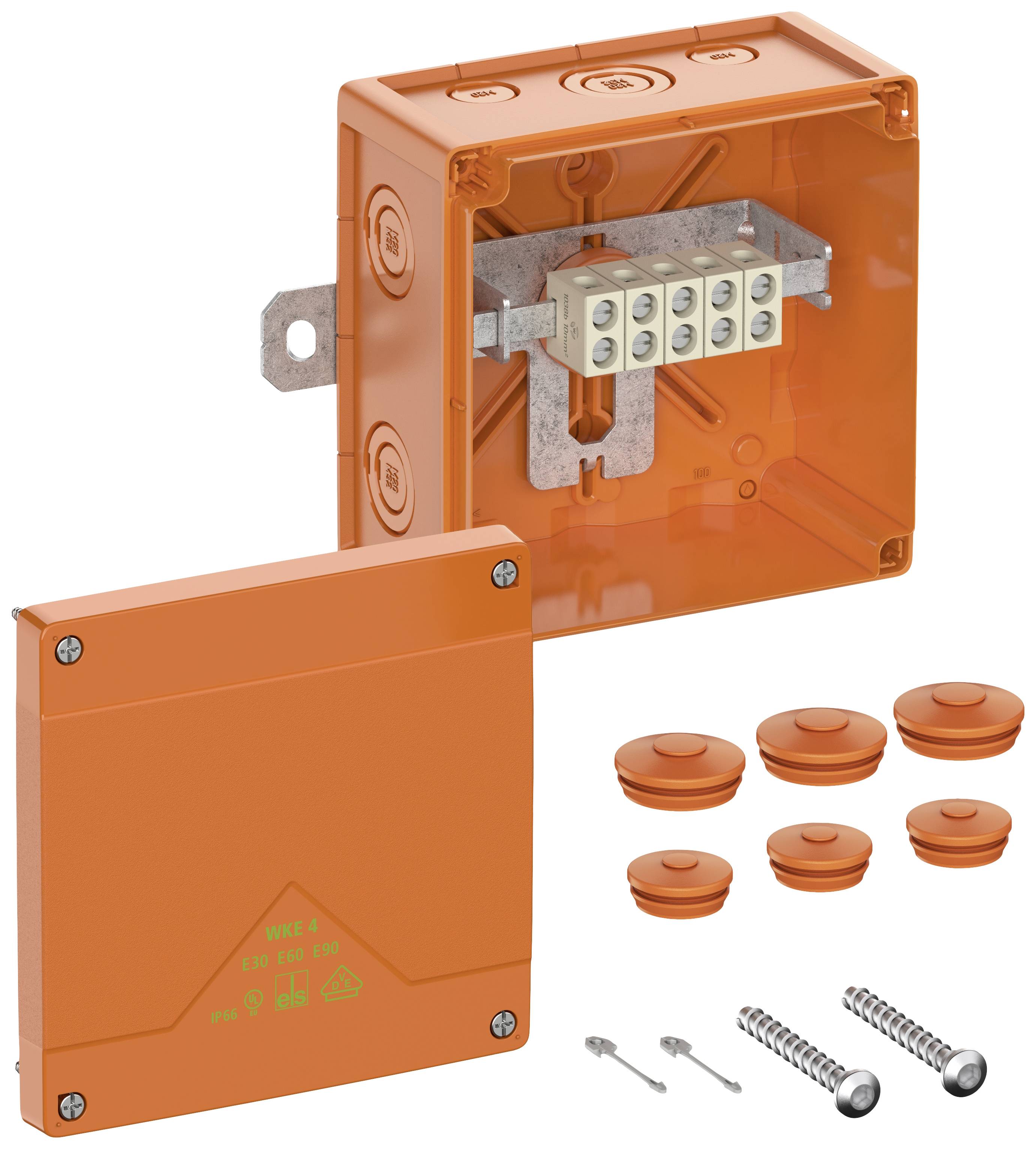 4013902631001 - 86650401 Abzweigkasten (L x B x H) 150 x 150 x 85 mm Orange IP66 1 St 4013902631001 - 86650401 Abzweigkasten (L x B x H) 150 x 150 x 85 mm Orange IP66 1 St