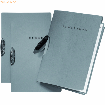 4013951001169 - Bewerbungsmappe 22004 Basic Swing mit Clip A4 bis 15 Blatt grau 4013951001169 Pagna
