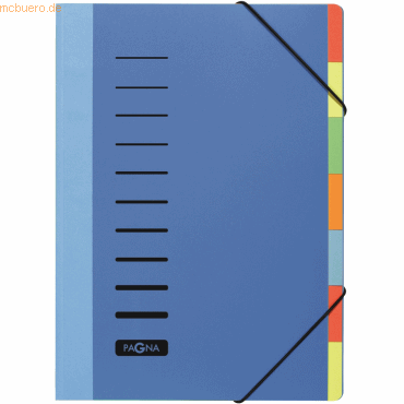 4013951010673 - Pultordner Color für DIN A4 7 Fächer Polypropylen blau 4013951010673 - Pultordner Color für DIN A4 7 Fächer Polypropylen blau
