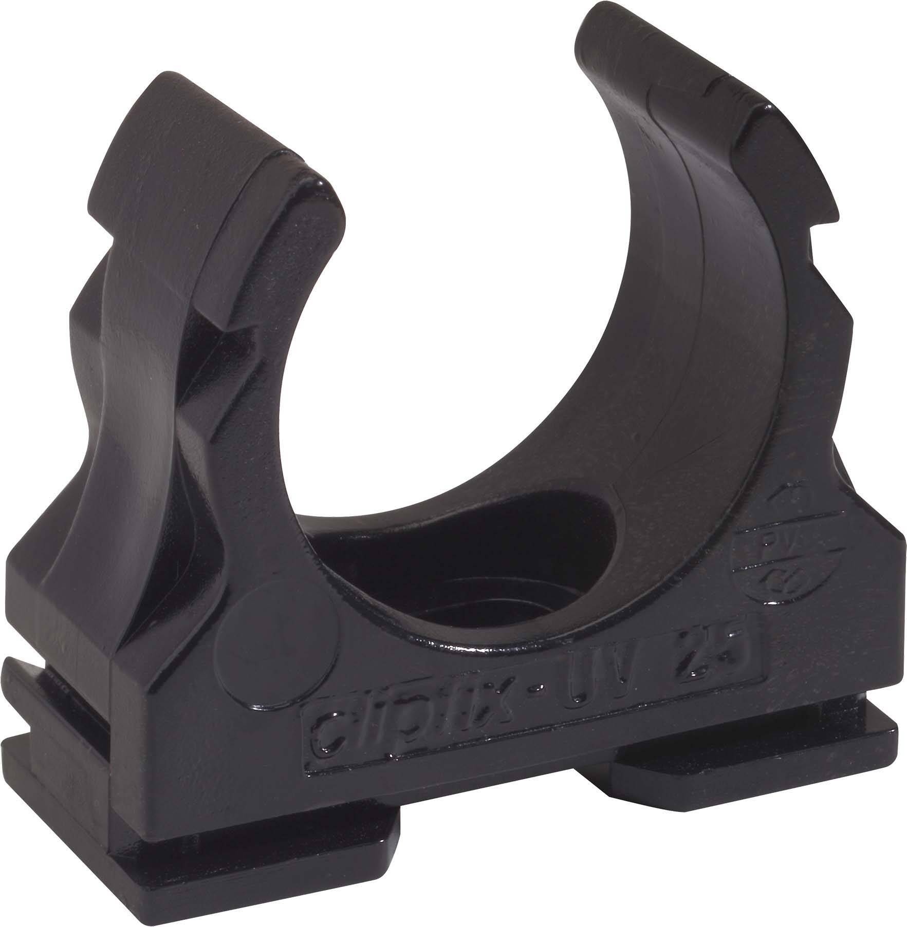 4013960312850 - Fränkische clipfix-UV 40 schwarz Ku-Klemmschelle M40 22571040