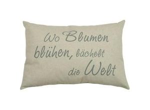 4014082042625 - Sprüchekissen 60 x 40 x 12 cm beige Dekorative Kissen - Go-de