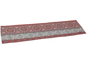 4014082053300 - Tischläufer Tischdecken Gr B L 40 cm x 140 cm 1 St rechteckig rot (rot grau) Gartentischdecken