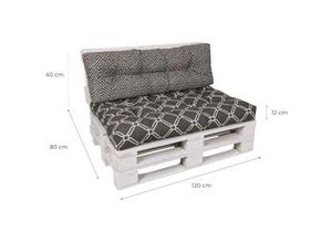 4014082071038 - Loungekissen-Set für Paletten 120 x 80 x 15 cm grau anthrazit