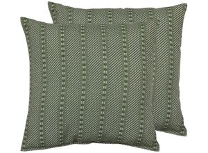 4014082112908 - Dekokissen Klara Dekokissen_Sitzkissen_Kissenhüllen Gr B L 48 cm x 48 cm 2 St grün Outdoorkissen 2er Set 48x48 cm