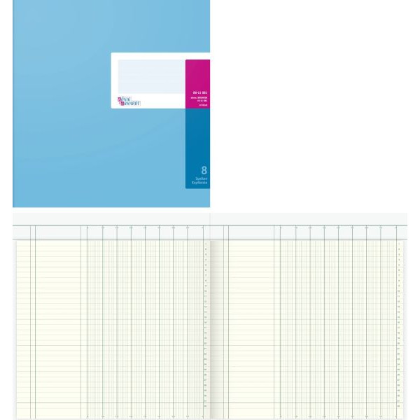 4014149146402 - Spaltenbuch 86-11081 277x297cm 40 Blatt mit Kopfleiste 8 Spalten über 1 Seite