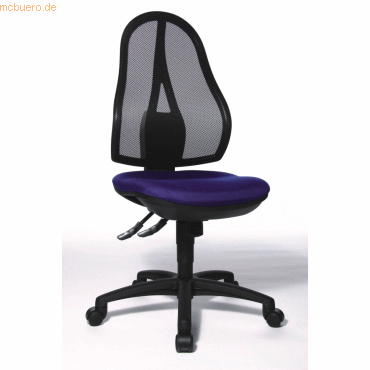 4014296026831 - Bürodrehstuhl mPunktsynchrontechnik blau 430-510mm oArmlehnen Trgf110kg - OP200 G26 - Topstar