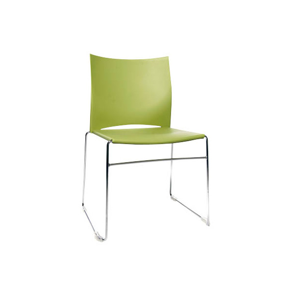 4014296066158 - W-Chair grün Besucherstühle ungepolstert ohne armlehnen 4014296066158 CH490-5 4 Stück