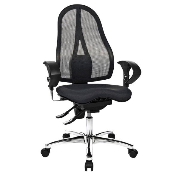4014296111599 - Bürostuhl Sitness 15 schwarz   chrom mit Armlehnen bis 110kg 4014296111599 Topstar