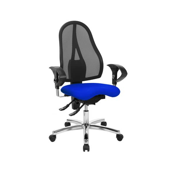 4014296197630 - Bürodrehstuhl Sitness 15 blau schwarz mit Armlehnen bis 110kg 4014296197630 Topstar