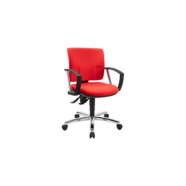 4014296231389 - Bürostuhl Pro 30 chrom PU39AG21 Stoff rot Gestell chrom 4014296231389 Topstar