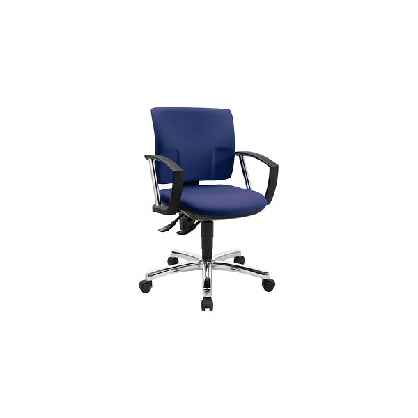 4014296241395 - Bürostuhl Pro 30 chrom PU39AG26 Stoff blau Gestell chrom 4014296241395 Topstar