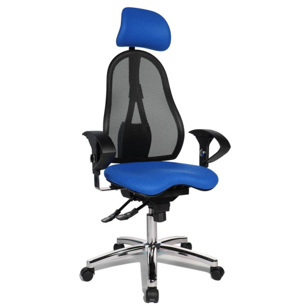 4014296243641 - Bürostuhl Sitness 45 ST99U L56X royalblau schwarz chrom Stoff