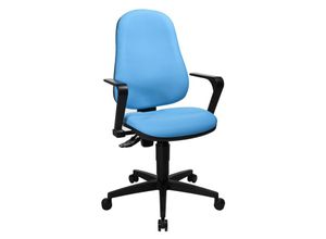 4014296452524 - - Hochwertiger Drehstuhl blau Bürostuhl mit Armlehnen ergonomische Form Made in 