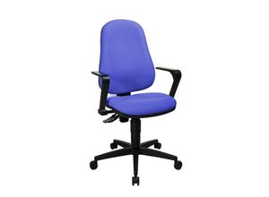 4014296456997 - Hochwertiger Drehstuhl blau Bürostuhl mit Armlehnen ergonomische Form Made in 