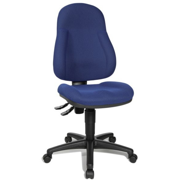 4014296645667 - Bürodrehstuhl Wellpoint 10 ohne Armlehnen blau  4014296645667 Topstar