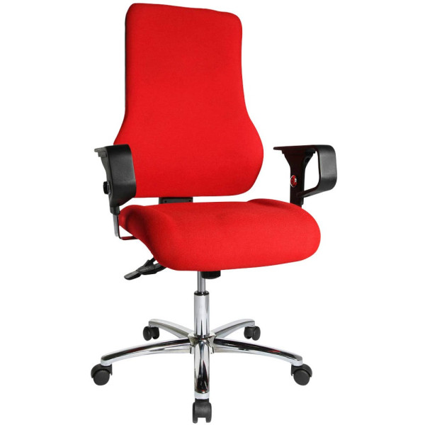 4014296734163 - Bürostuhl Top Point Deluxe TO29X G21 Stoff rot Gestell chrom