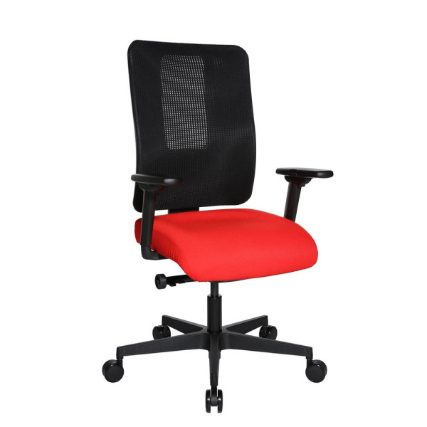 4014296750873 - Bürostuhl Sitness Open X (N) Deluxe OX300TW2 T310 rot schwarz schwarz Stoff