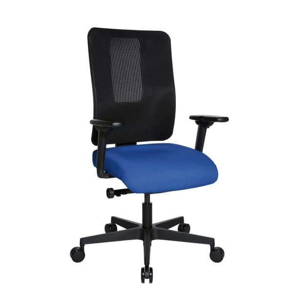 4014296751566 - Bürostuhl Sitness Open X (N) Deluxe mit Schiebesitz OX30WTW2 T260 blau schwarz schwarz Stoff