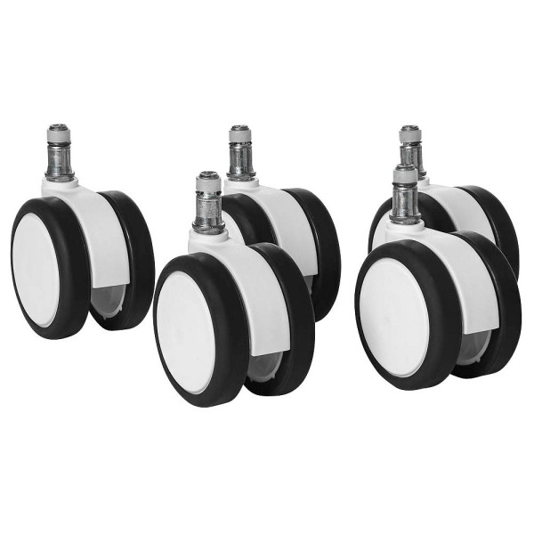 4014296793221 - Bürostuhl-Ersatzrollen 6990W Stiftlänge 23mm StiftØ 11mm für harte Böden weiß schwarz 4014296793221 5 Stück 4014296793221 - Bürostuhl-Ersatzrollen 6990W Stiftlänge 23mm StiftØ 11mm für harte Böden weiß schwarz 4014296793221 5 Stück