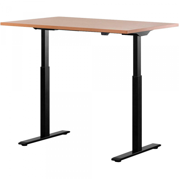 4014296860503 - Sitz-Steh-Schreibtisch E-Table TTS12080SB elektrisch höhenverstellbar 70-120cm (H) 120cmx80cm (BxT) rechteckig buche   Schwa