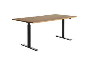 4014296860770 - Sitz-Steh-Schreibtisch E-Table TTS18080SB elektrisch höhenverstellbar 70-120cm (H) 180cmx80cm (BxT) rechteckig buche   Schwa