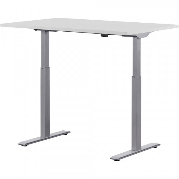 4014296873695 - Sitz-Steh-Schreibtisch E-Table TTS12080GG elektrisch höhenverstellbar 70-120cm (H) 120cmx80cm (BxT) rechteckig lichtgrau   L