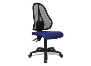 4014296972695 - Bürostuhl OPEN POINT P Netzrückenlehne schwarz ohne Armlehnen Sitzbezug royalblau Topstar 4014296972695 - Bürostuhl OPEN POINT P Netzrückenlehne schwarz ohne Armlehnen Sitzbezug royalblau Topstar