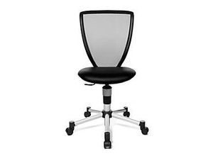 4014296976679 - Kinderdrehstuhl Titan Junior ohne Armlehnen Muldensitz Netzrücken schwarz alusilber