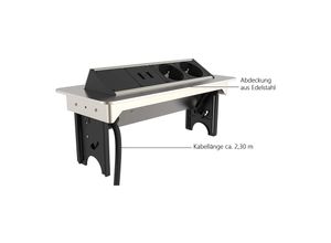 4014456021737 - - E1 versenkbare Steckdosenleiste (2x usb & 3x 230 v Steckdosen) Einbausteckdose zum Nachrüsten Tischsteckdose - Schwarz Edelstahl 4014456021737 - - E1 versenkbare Steckdosenleiste (2x usb & 3x 230 v Steckdosen) Einbausteckdose zum Nachrüsten Tischsteckdose - Schwarz Edelstahl
