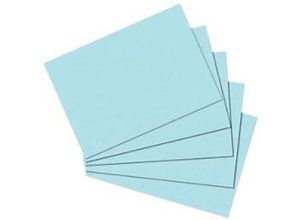 4014481034924 - herlitz Karteikarten DIN A5 Blanko 100 Karten Blau 21 x 148 cm 100 Stück