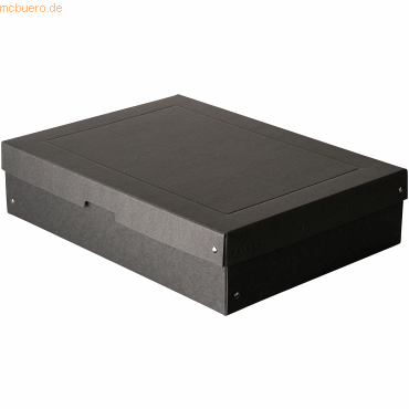 4014481245047 - Archivbox PURE Box Black A3 für bis zu 1250 Blatt mit Beschriftungsfeld L 440 x B 320 x Füllhöhe 100 mm Blauer Engel FSC®-Pappe schwarz