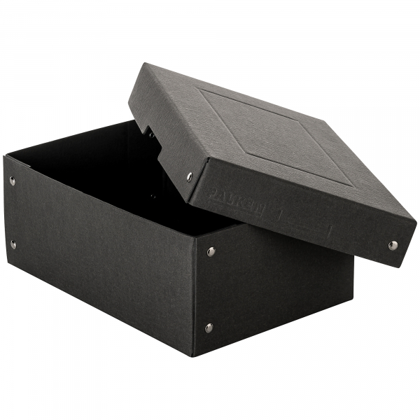 4014481245122 - Archivbox PURE Box Black A5 für bis zu 1250 Blatt mit Beschriftungsfeld L 250 x B 180 x Füllhöhe 100 mm Blauer Engel FSC®-Pappe schwarz