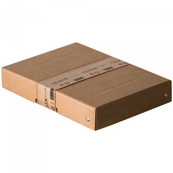 4014481245603 - Archivbox PureBox Nature A5 für bis zu 500 Blatt mit Beschriftungsfeld L 250 x B 180 x Füllhöhe 40 mm FSC®-Pappe braun