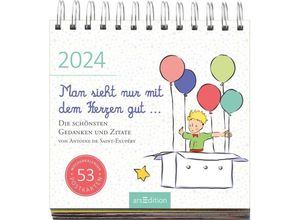 4014489130031 - Postkartenkalender Man sieht nur mit dem Herzen gut  2024