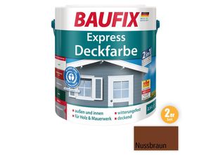 4014505042188 - BAUFIX 2in1 Express Deckfarbe nussbraun 25 L 2-er Set