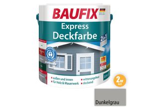 4014505042225 - Express Deckfarbe dunkelgrau 25 l - dunkelgrau - Baufix