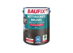 4014505067891 - BAUFIX Wetterschutz-Holzgel anthrazitgrau seidenglänzend 5 Liter Holzlasur