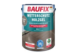 4014505067914 - BAUFIX Wetterschutz-Holzgel graphitgrau seidenglänzend 5 Liter Holzlasur