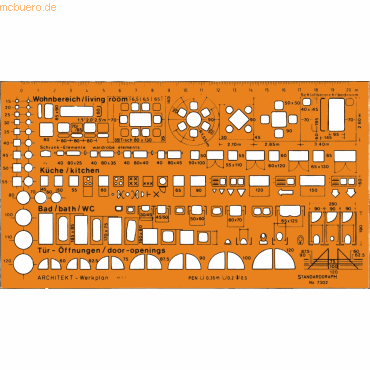 4014509009040 - Zeichenschablone Architekt Werkplan 225x125