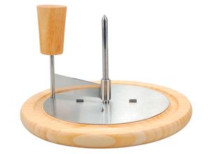 4014544500212 - Käsehobel GSD HAUSHALTSGERÄTE Käsereibe für kulinarische Kreationen braun KüchenreibenB23cm L14cm Holz Edelstahl für „Tête de Moine“ ideal für Käse und Schokolade B23cm L14cm