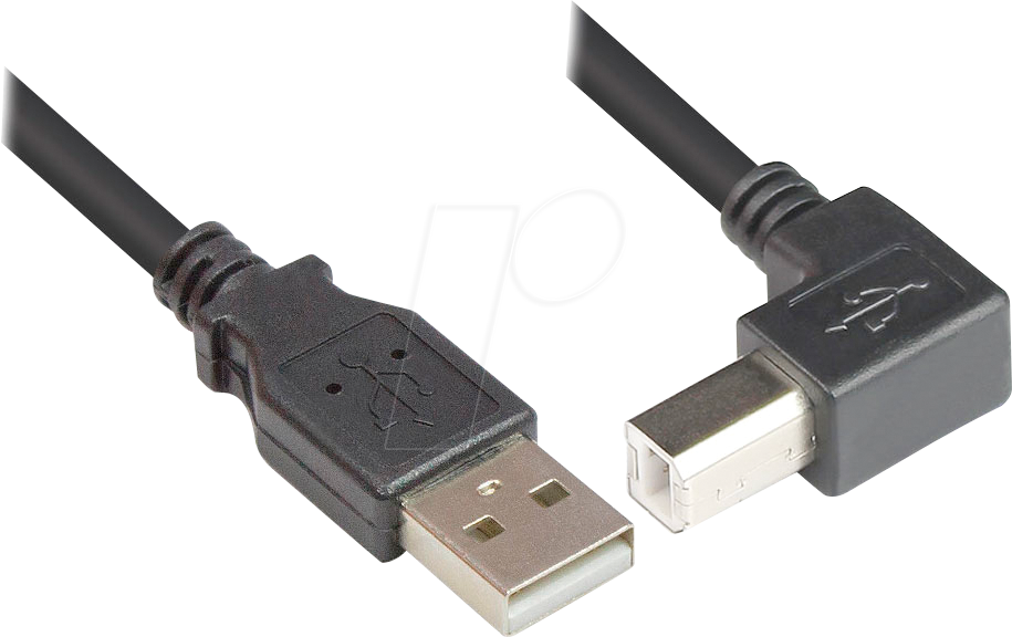 4014619236633 - GC 2510-5W - USB 20 Kabel A Stecker auf B Stecker gewinkelt  50 m