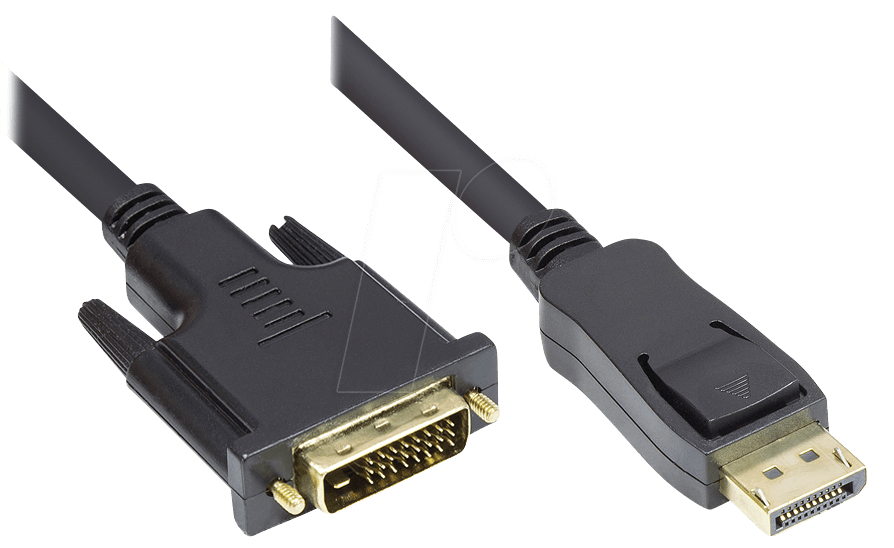 4014619300280 - Gc dp-dvi - Adapterkabel DisplayPort Stecker auf dvi-d 24+1 18 m schwarz (dp-dvi) - Good Connections