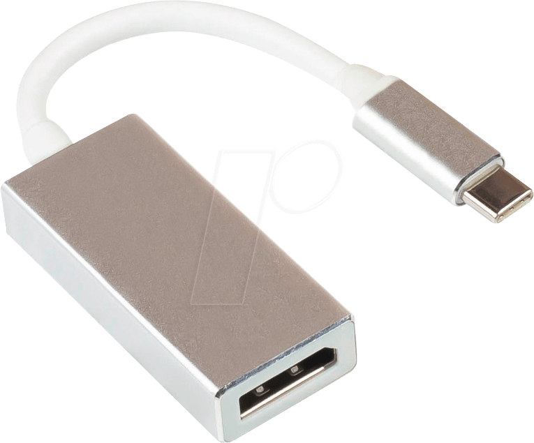 4014619309597 - GC M0257 - Adapter USB-C > DP 4K 60Hz silber 15cm