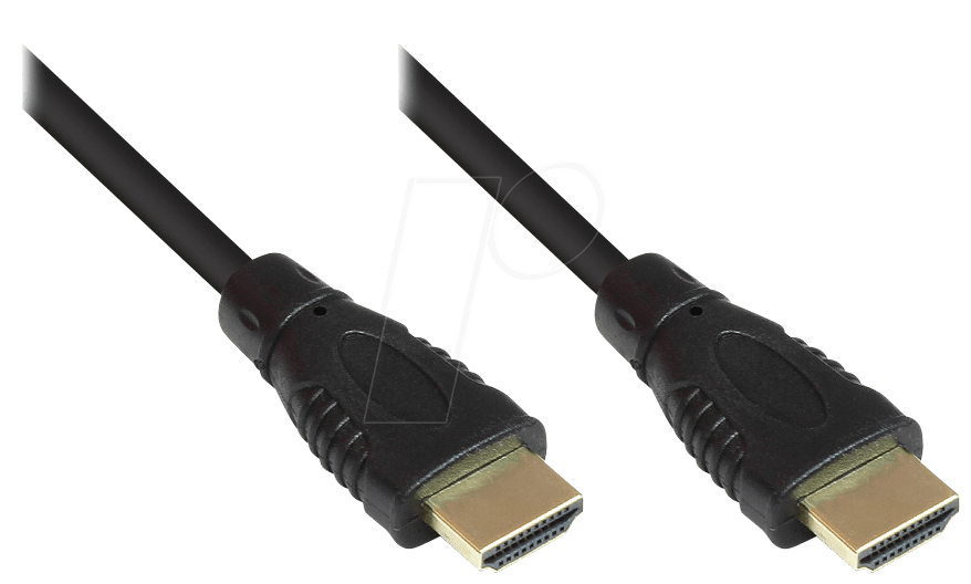 4014619354955 - High Speed hdmi Kabel 075m mit Ethernet gold Stecker schwarz (4514-007) - Good Connections